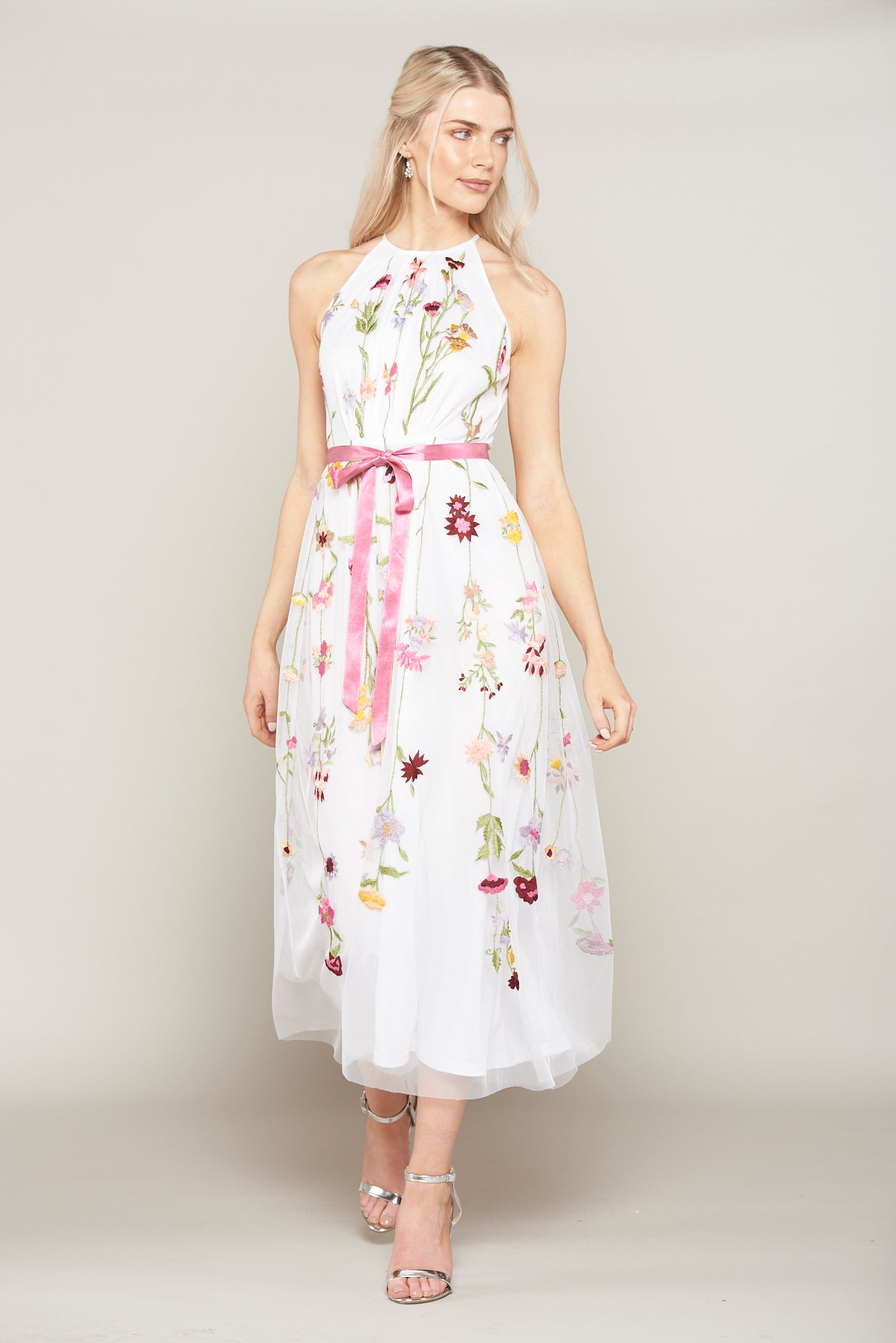 Philipa White Floral Embroidered Dress 11